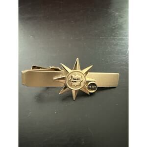 1950s Sears Sales Pioneer Tie Clip Brass Sunburst